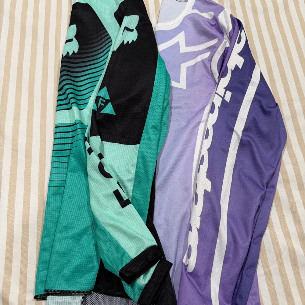 Fox and alpine stars Women's Tops Jerseys - Teal and Purple